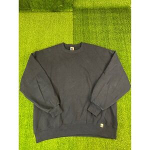 Vintage Russell Athletic Navy Blue Crewneck Sweatshirt Mens XL‎ Blank Pullover